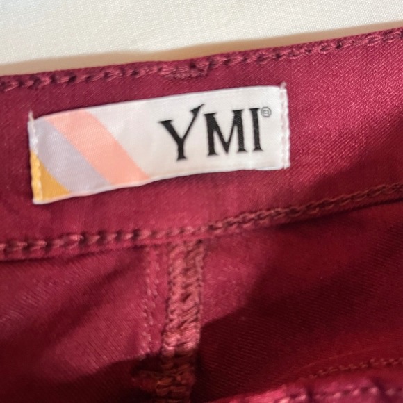 Wide Leg Chino Pant Burgundy Womens Size XL Skater - Picture 5 of 9